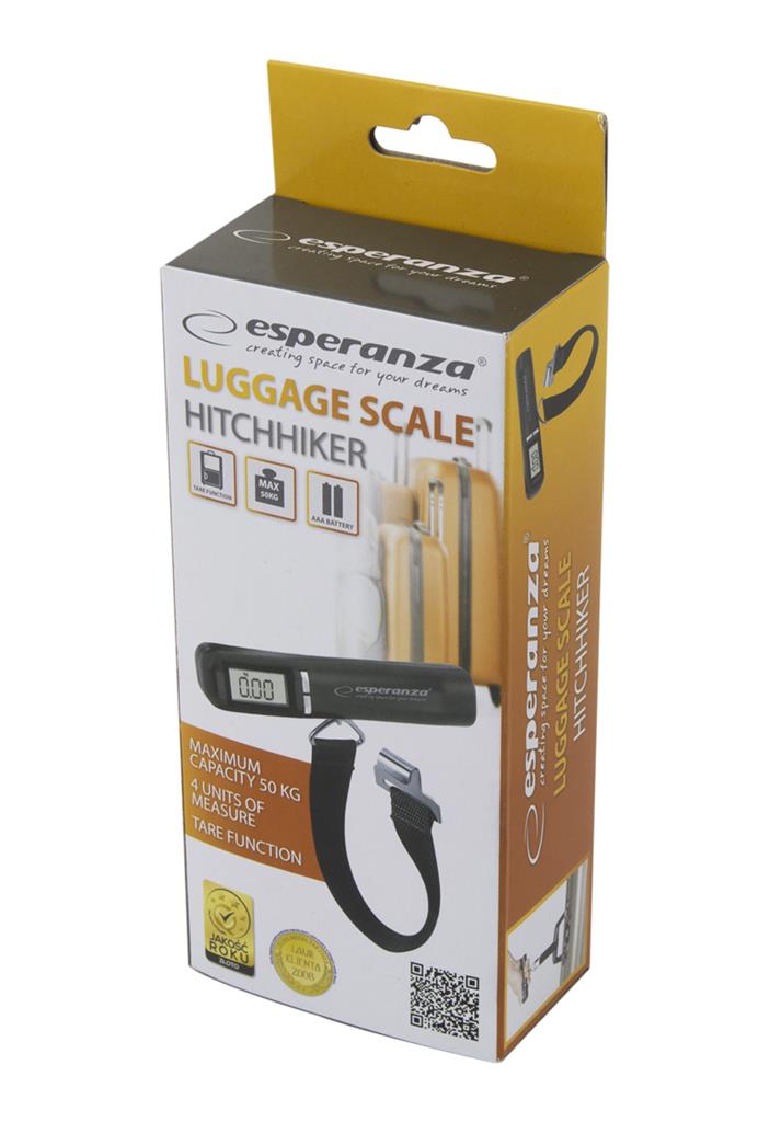 Elektronická zavazadlová váha Esperanza ETS001 - model Hitchhiker v akci