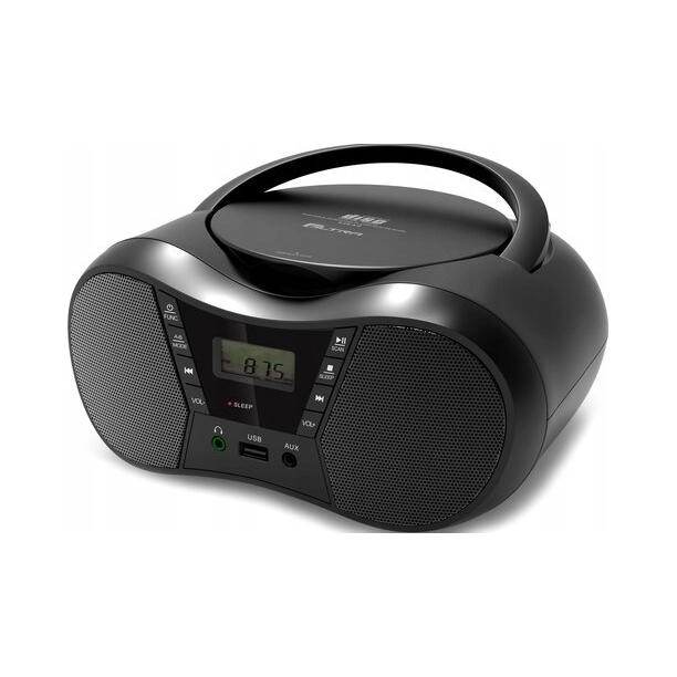 Radiopřijímač Eltra Lila 2 CD MP3 USB Bluetooth černý pohled zepředu