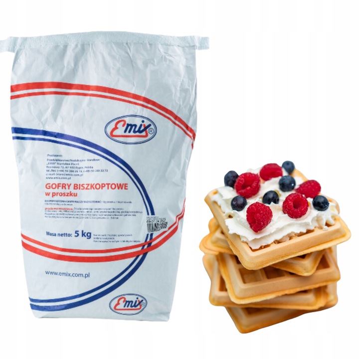 Prášková směs na piškotové vafle Emix 5 kg balení