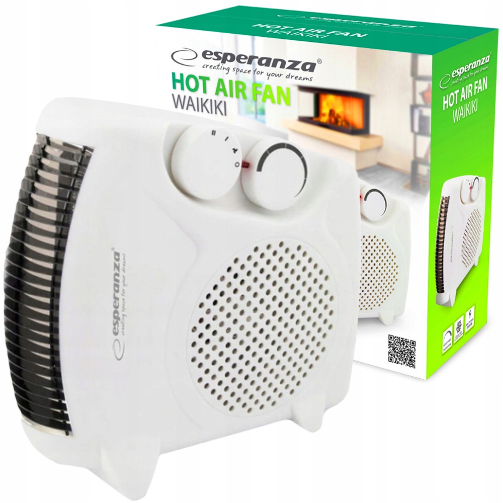 Detail ovládání a úrovně výkonu termoventilátoru Esperanza Waikiki