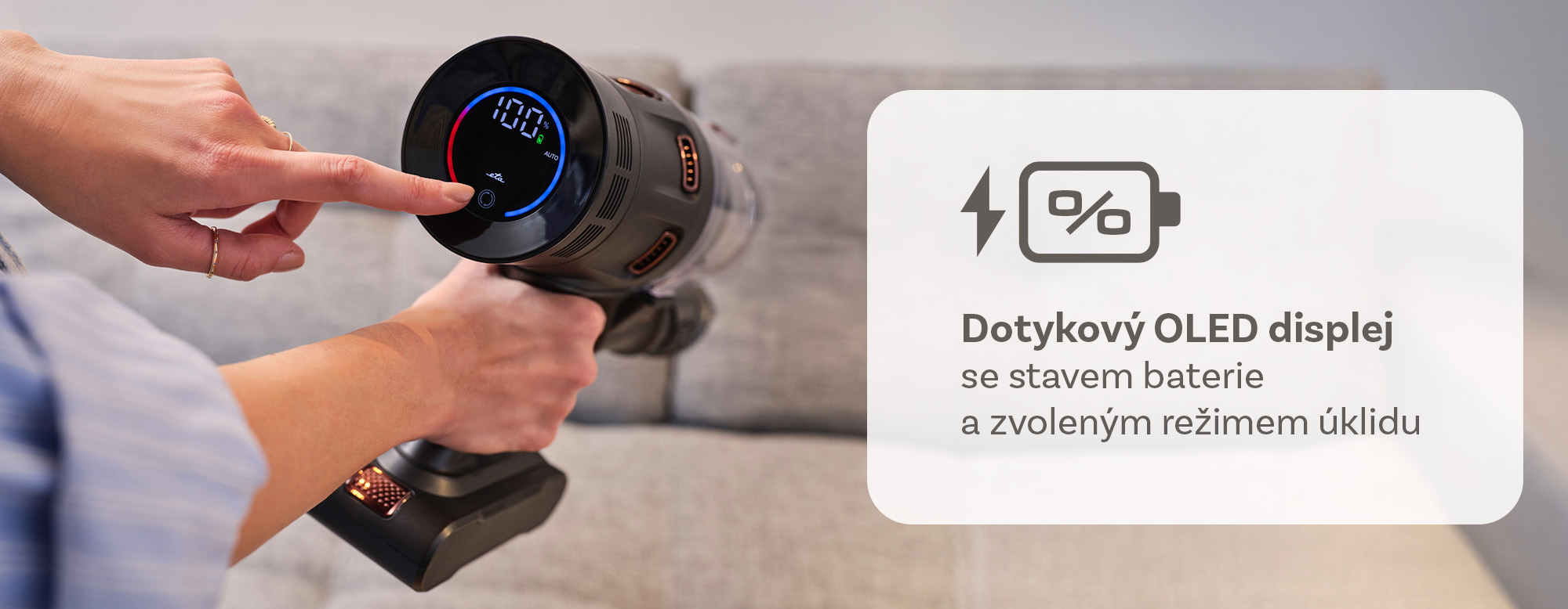 Tyčový a ruční vysavač 3 v 1 ETA Terier 5247 v akci