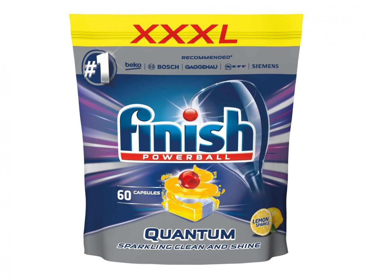 Zářivý výsledek a ochrana skla - Tablety do myčky Finish Quantum Ultimate Pro Lemon 80 ks