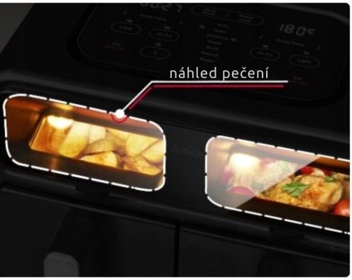 Horkovzdušná fritéza Amica AFM2020 s kapacitou mísy 5,5 litru