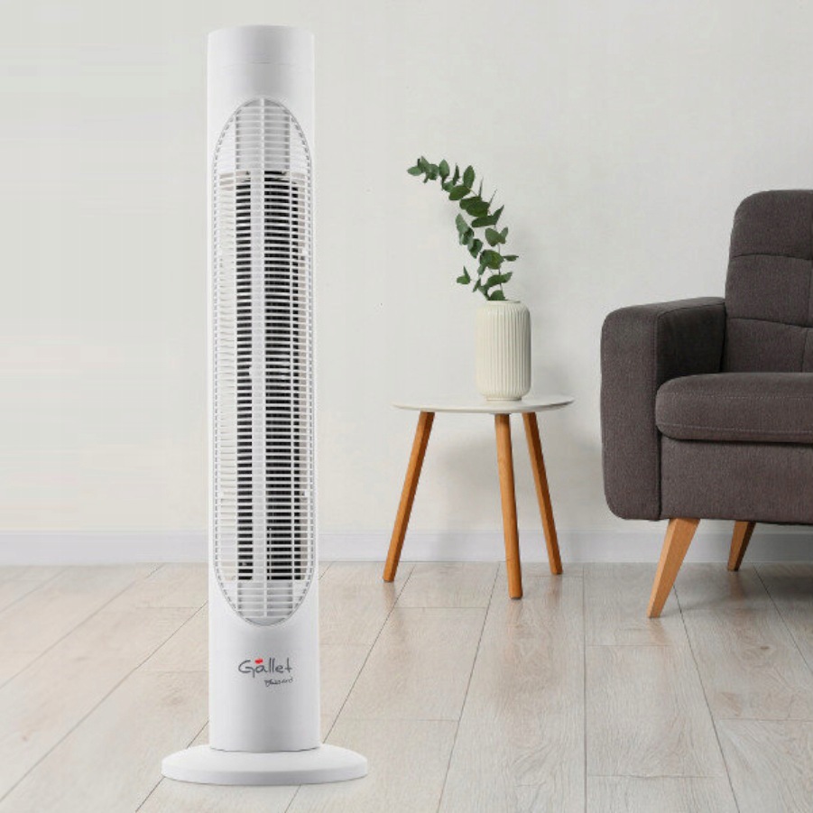 Sloupový ventilátor Gallet Blizzard VEN-82T v moderním bílém provedení