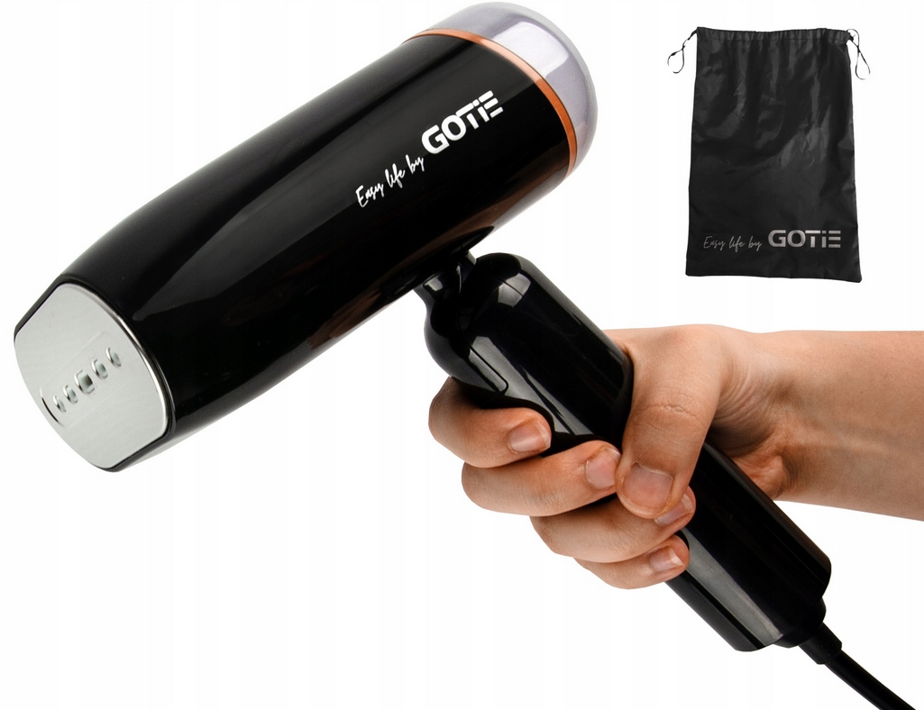 Přenosný napařovač oděvů GOTIE GPU-1400C v černém provedení