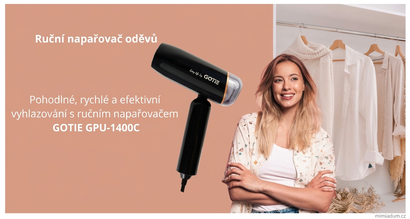 Síťový kabel o délce 1,9 m u napařovače GOTIE GPU-1400C