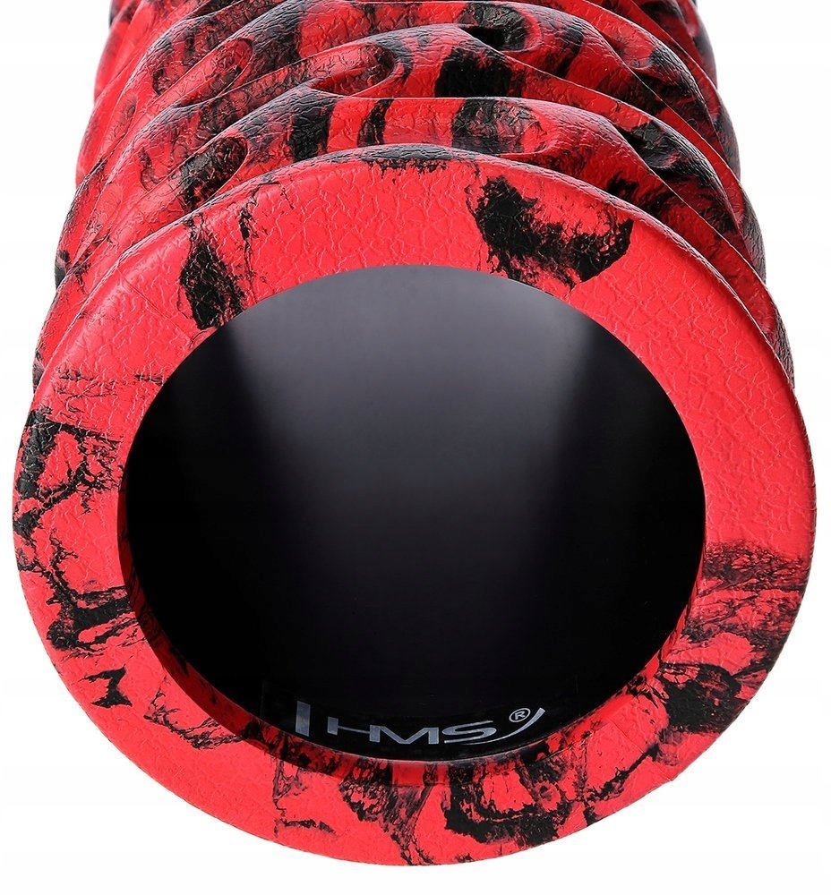 Masážní válec / roller na fitness HMS FS133 červeno-černý 33 cm tvrdost středně tvrdé