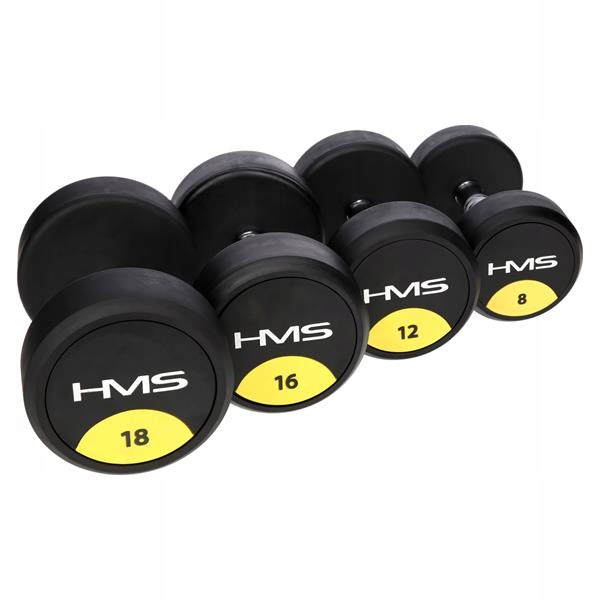 Pár fitness činek HMS HG PRO 4 kg připravených pro domácí silový trénink