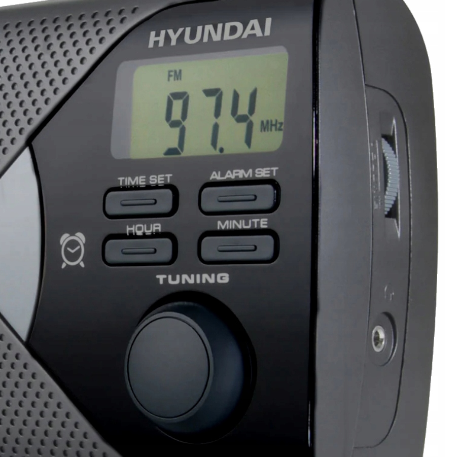 Detail předního panelu přenosného rádia HYUNDAI PR 200S