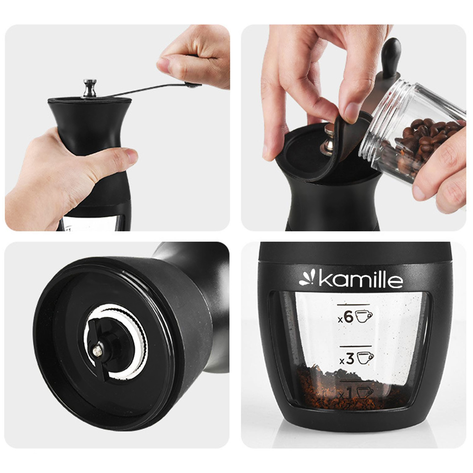 Ruční mlýnek na kávu a koření Kamille 7065 – originální balení produktu
