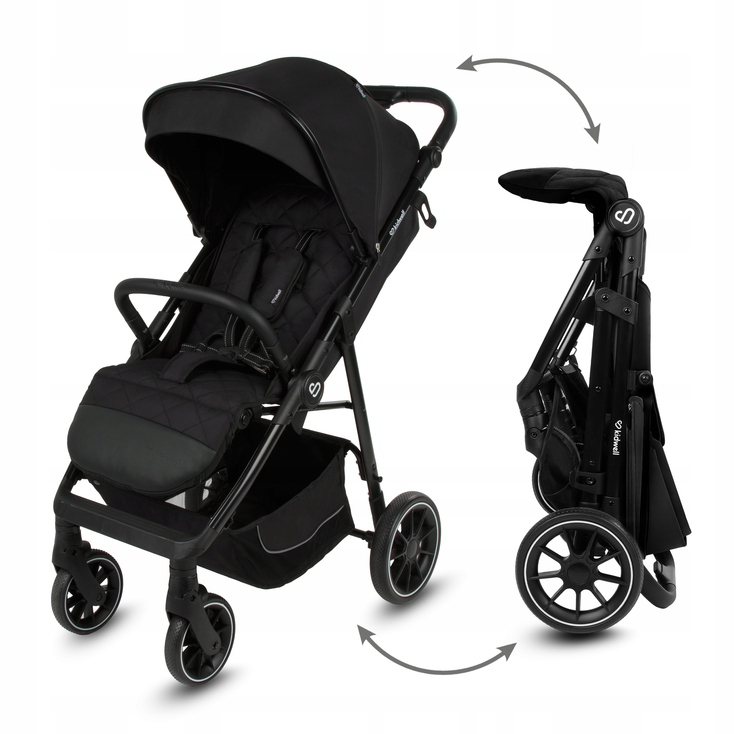 Detail kol sportovního kočárku Kidwell Enzo Black