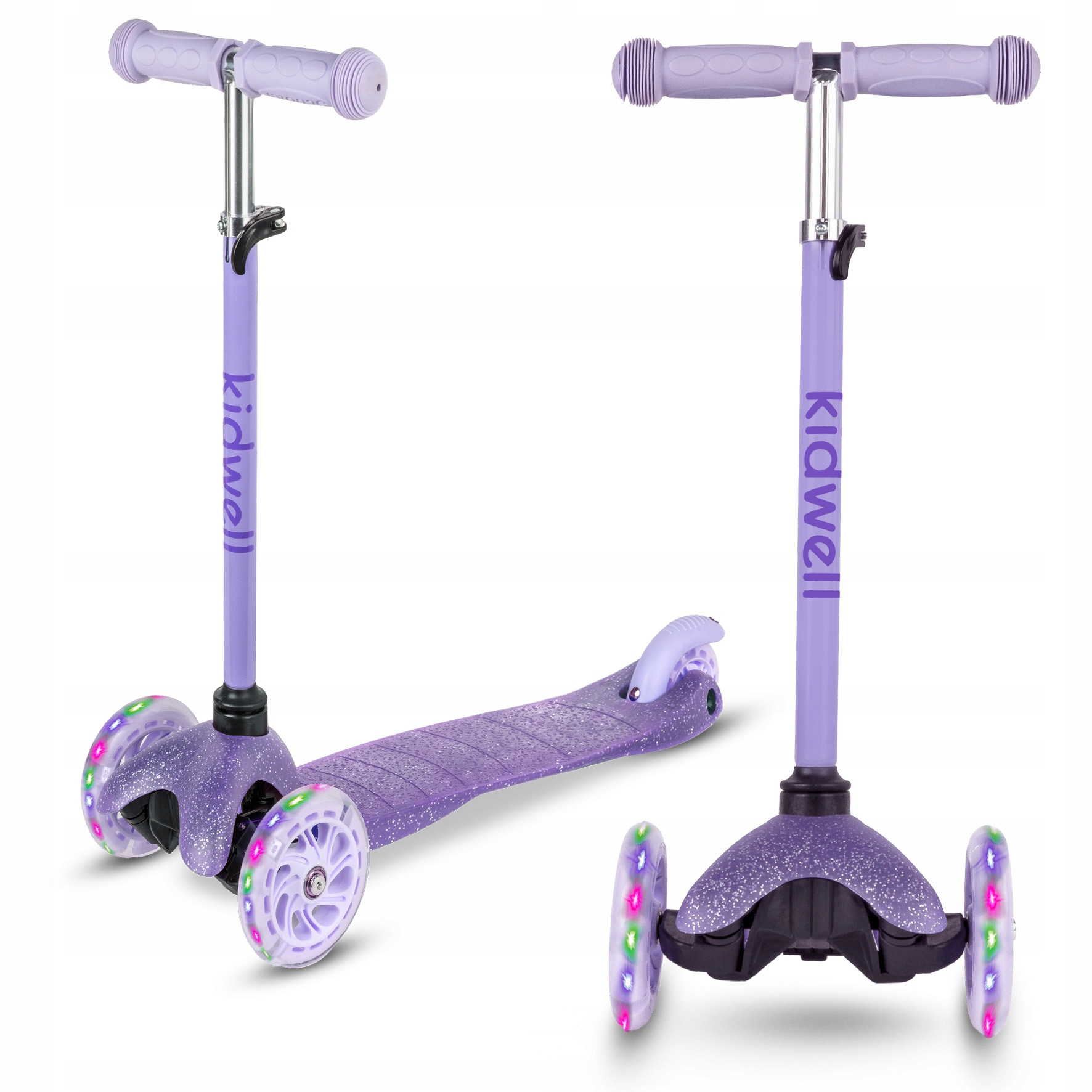 Dětská tříkolová balanční koloběžka Kidwell UNO Glitter Violet