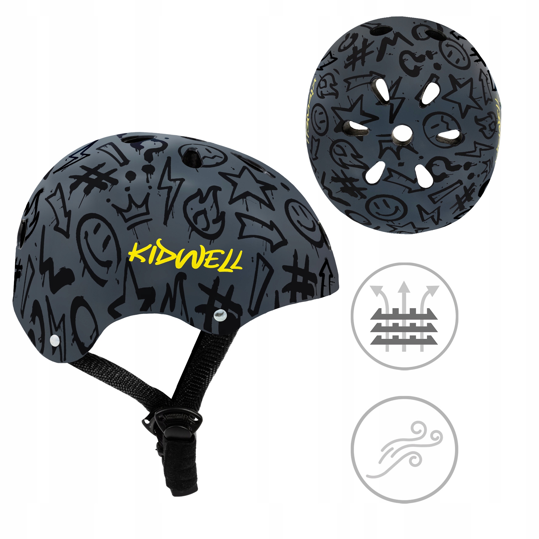Dětská ochranná přilba Kidwell Orix Plus Graffiti S – určeno pro děti od 3 let