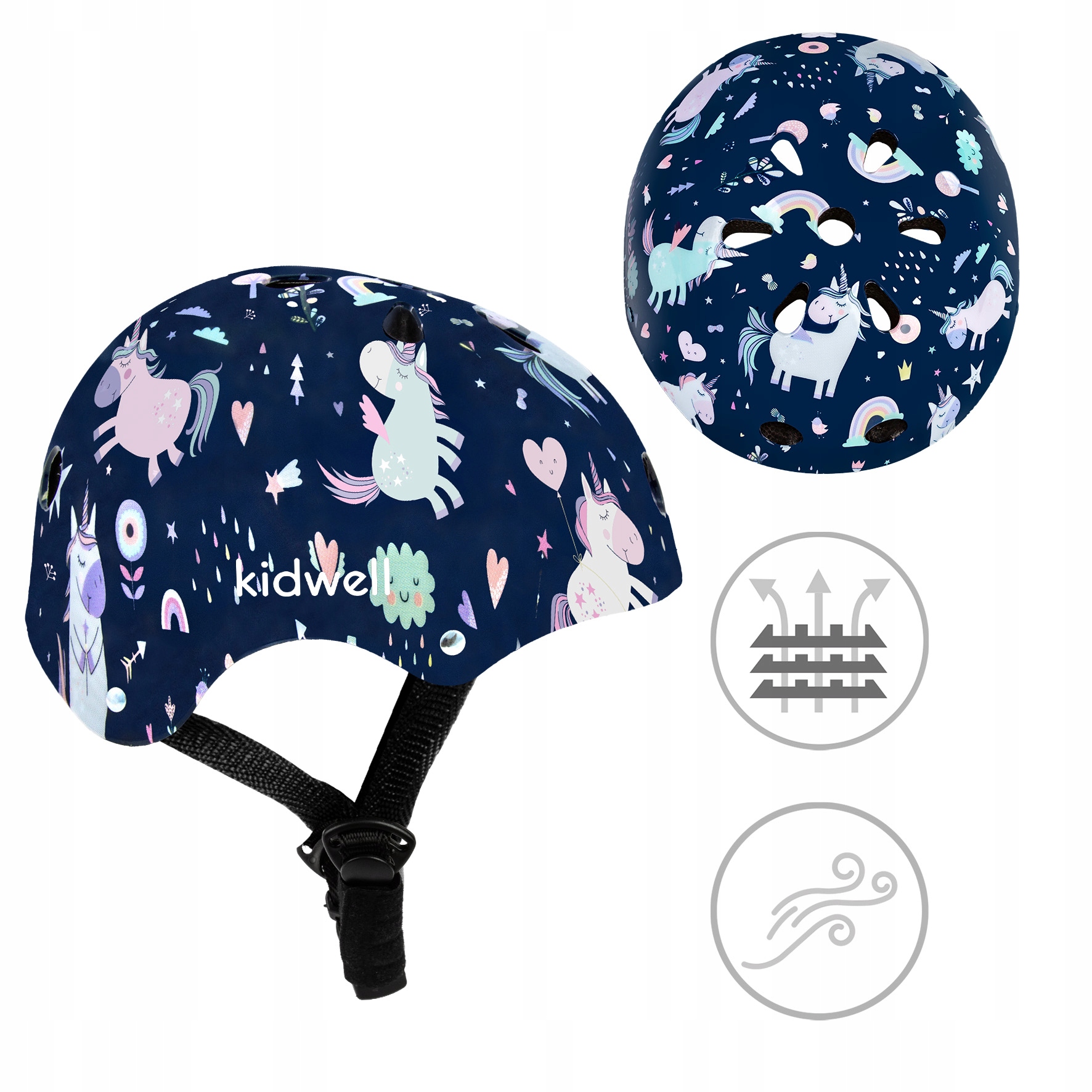 Kidwell ochranná přilba ORIX PLUS UNICORN M 52-56 cm jednorožec - polstrování