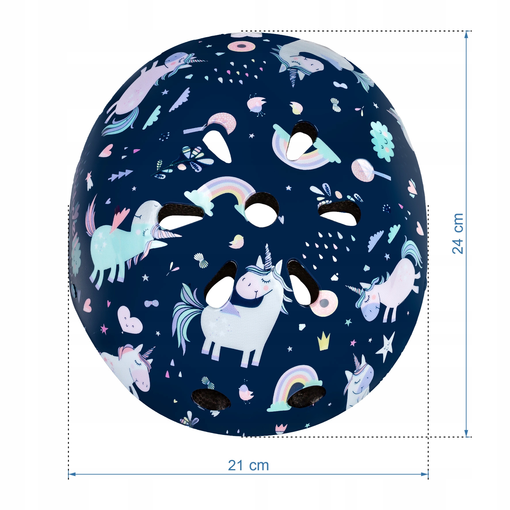 Kidwell ochranná přilba ORIX PLUS UNICORN M 52-56 cm jednorožec - certifikáty CE