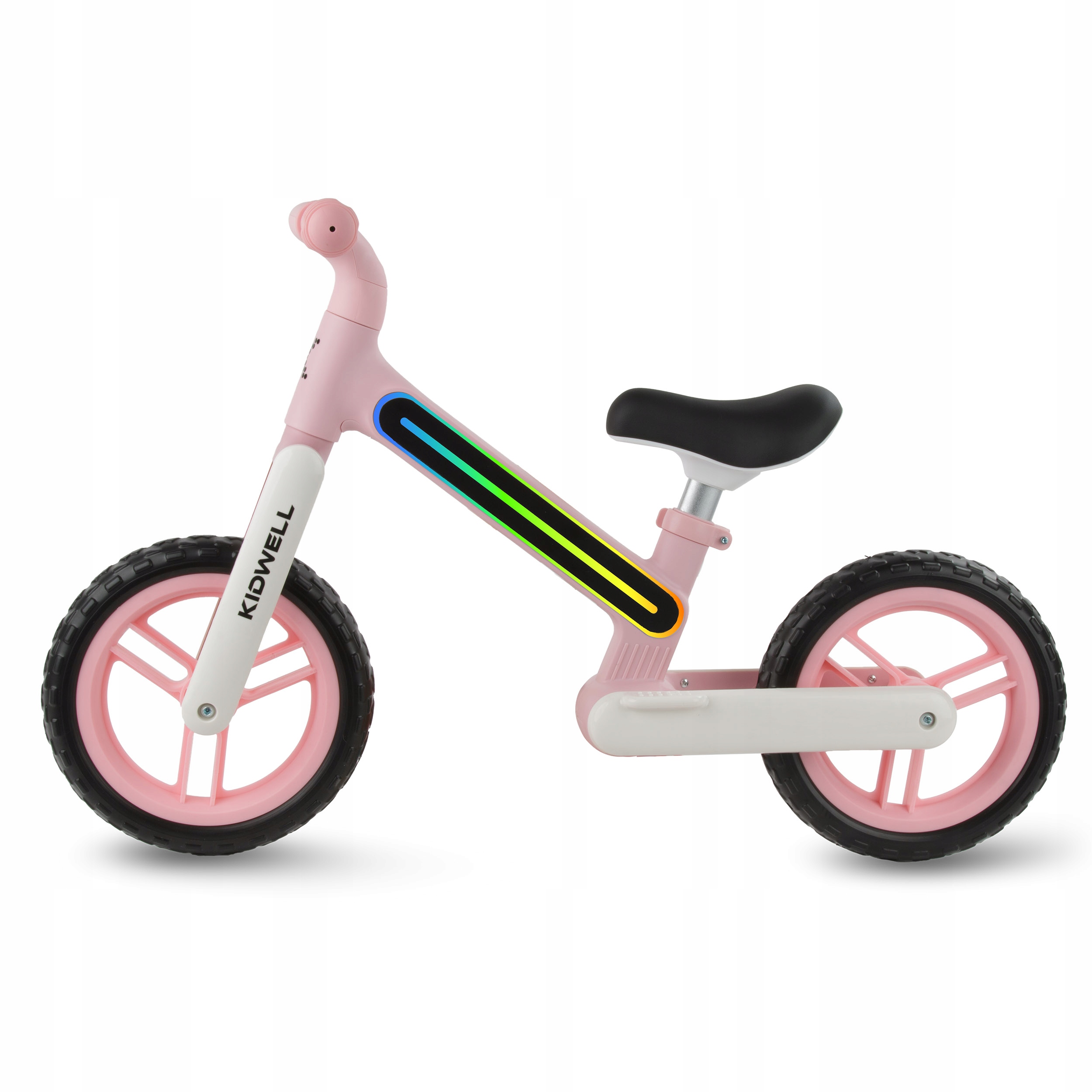 Balanční odrážedlo pro holčičky Kidwell Suno Pink se svítícím rámem