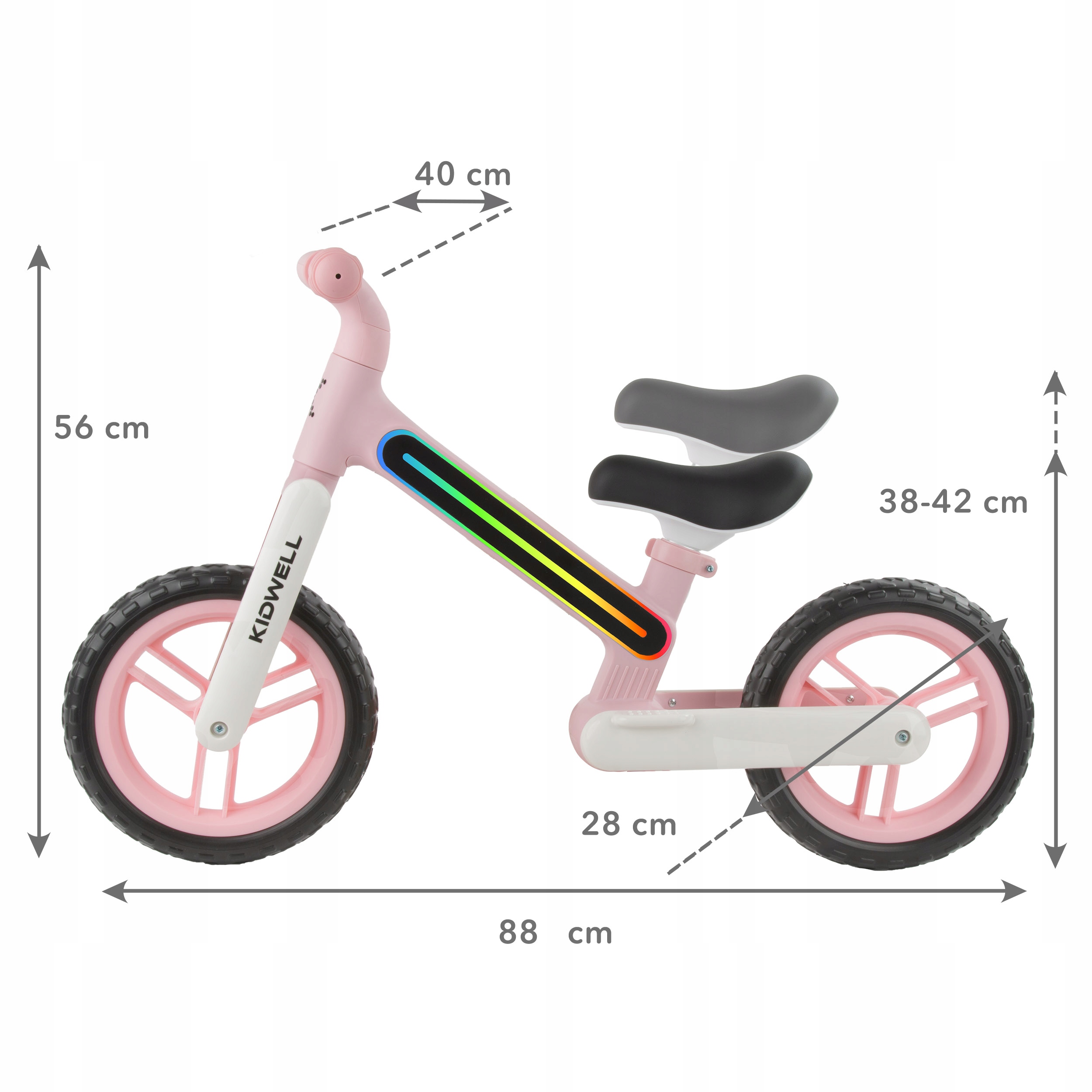 Dětské odrážedlo Kidwell Suno Pink vhodné pro děti od 2 let