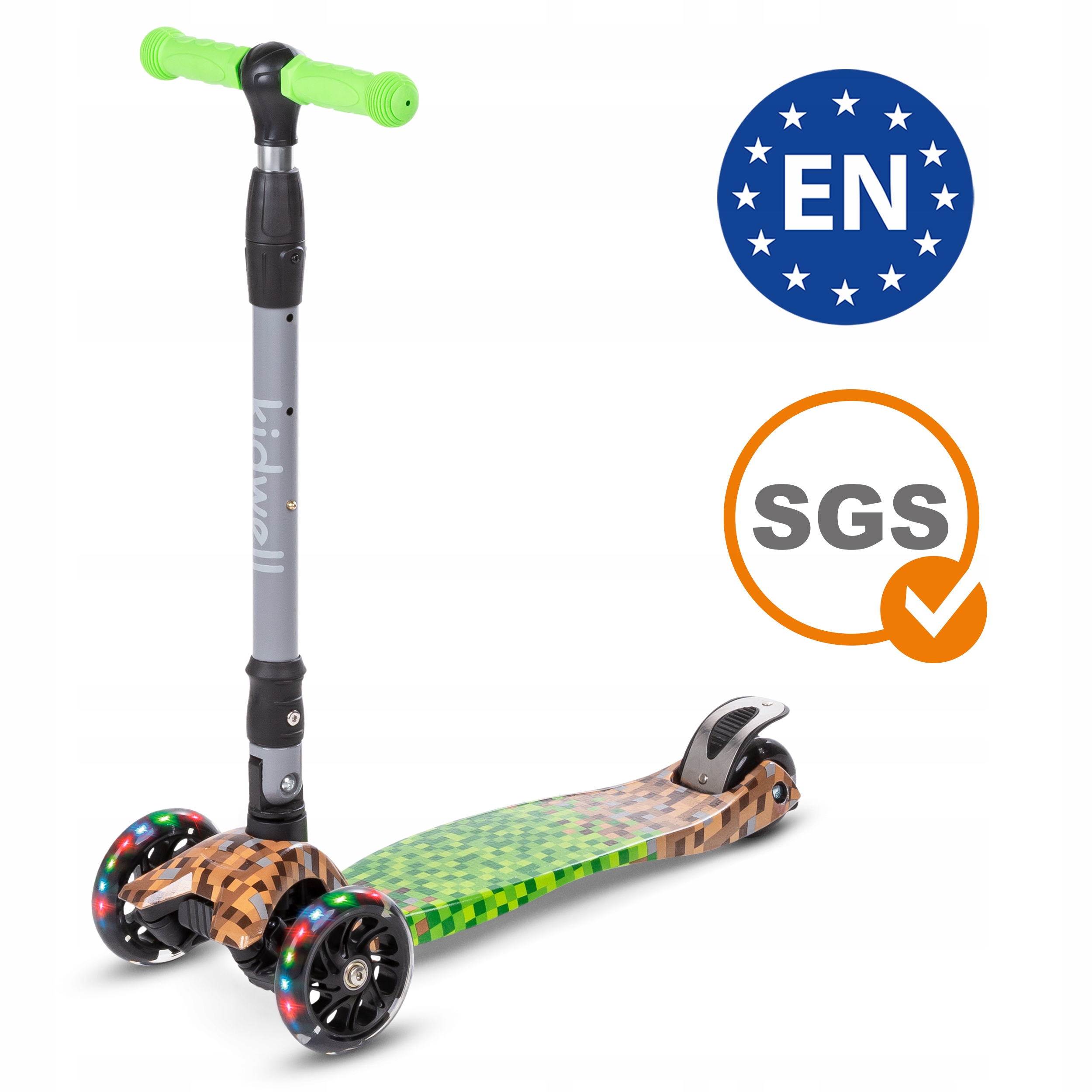 Stabilní konstrukce koloběžky Kidwell VENTO Game s nosností do 50 kg