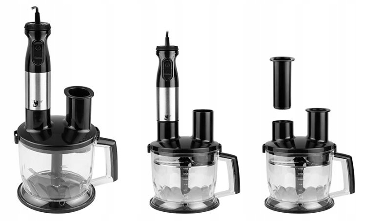 Multifunkční mixér LAFE Multisada BZL001 Černý 1000W Malakser Mixér Přiložené vybavení mixovací nástavec šlehací metla stolní mixer nádoba víčko struhadlo