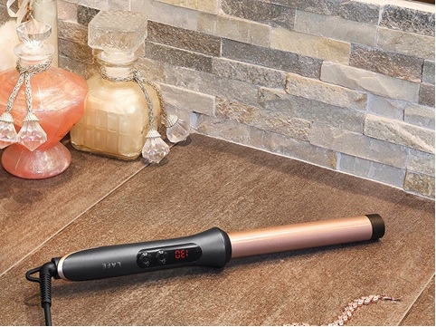 Keramická kulma na vlasy LAFE Sleek & Shine Curler 25 mm s digitálním LCD displejem
