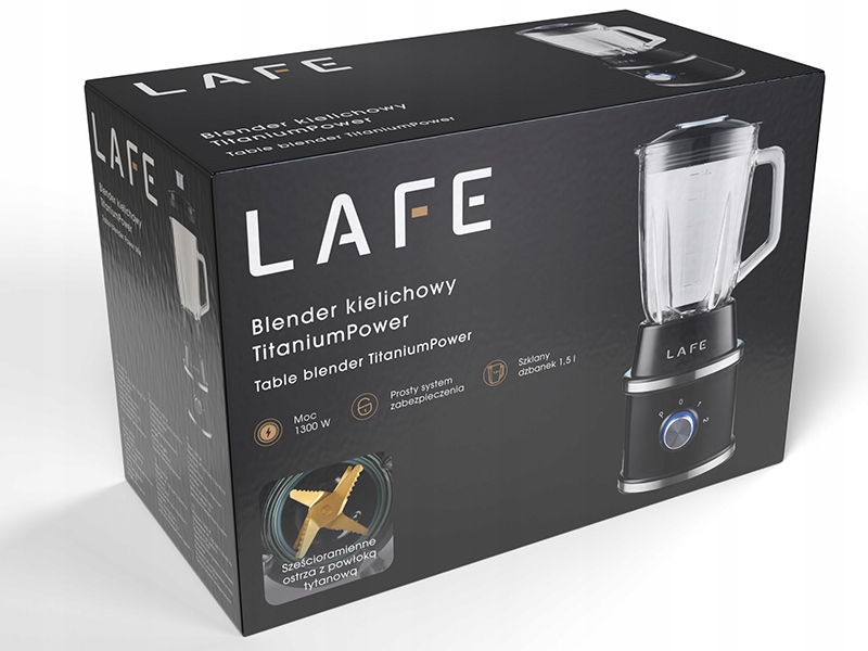 Stolní mixér LAFE Titanium Power 47472 v černém provedení