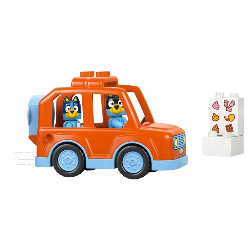 Detail zmrzlinového stánku s menu a kopečky zmrzliny LEGO Duplo