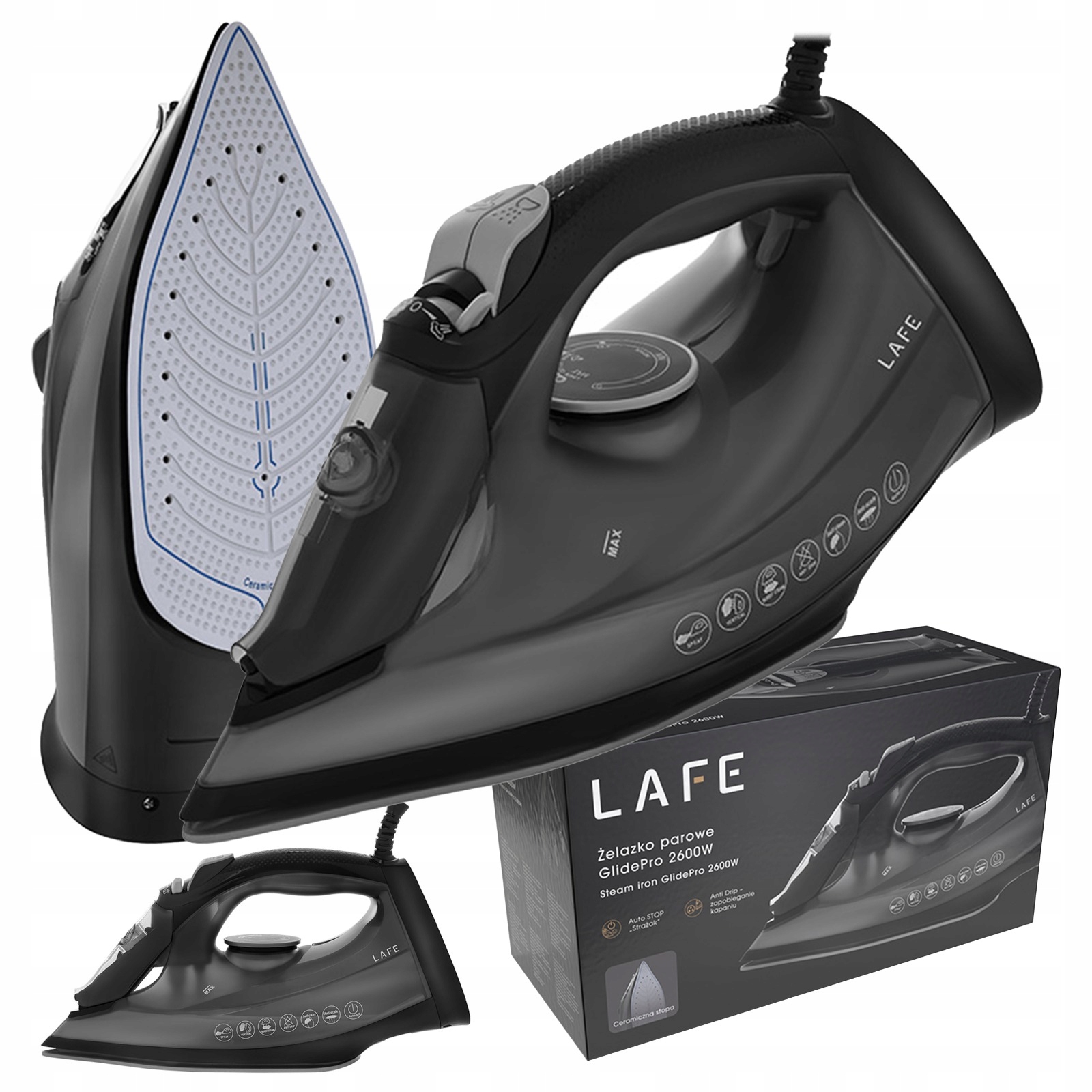 Parní žehlička LAFE IRON GLIDEPRO pro snadné a rychlé žehlení