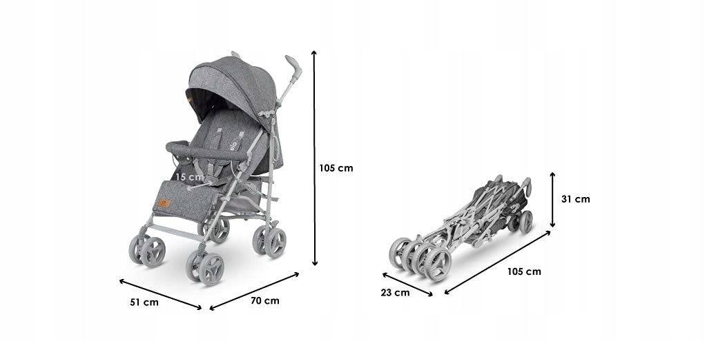 Značkový design kočárku Lionelo Irma Dark Grey Značka Lionelo