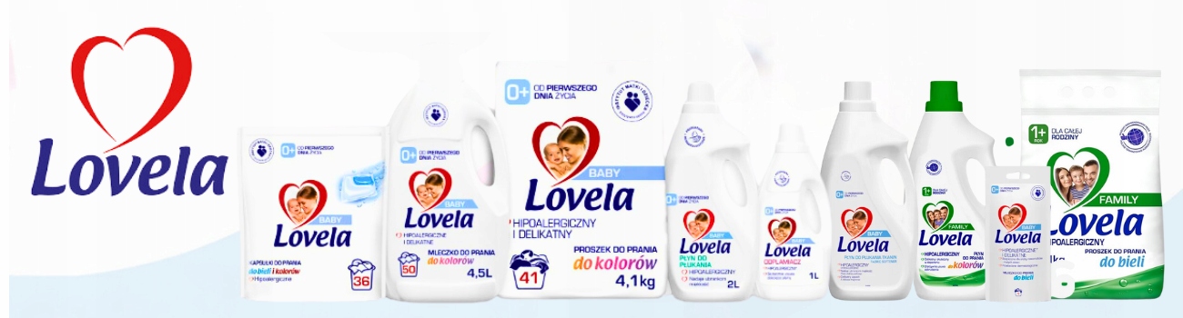Ucelená řada hypoalergenních pracích prostředků a aviváží Lovela Baby pro nejmenší