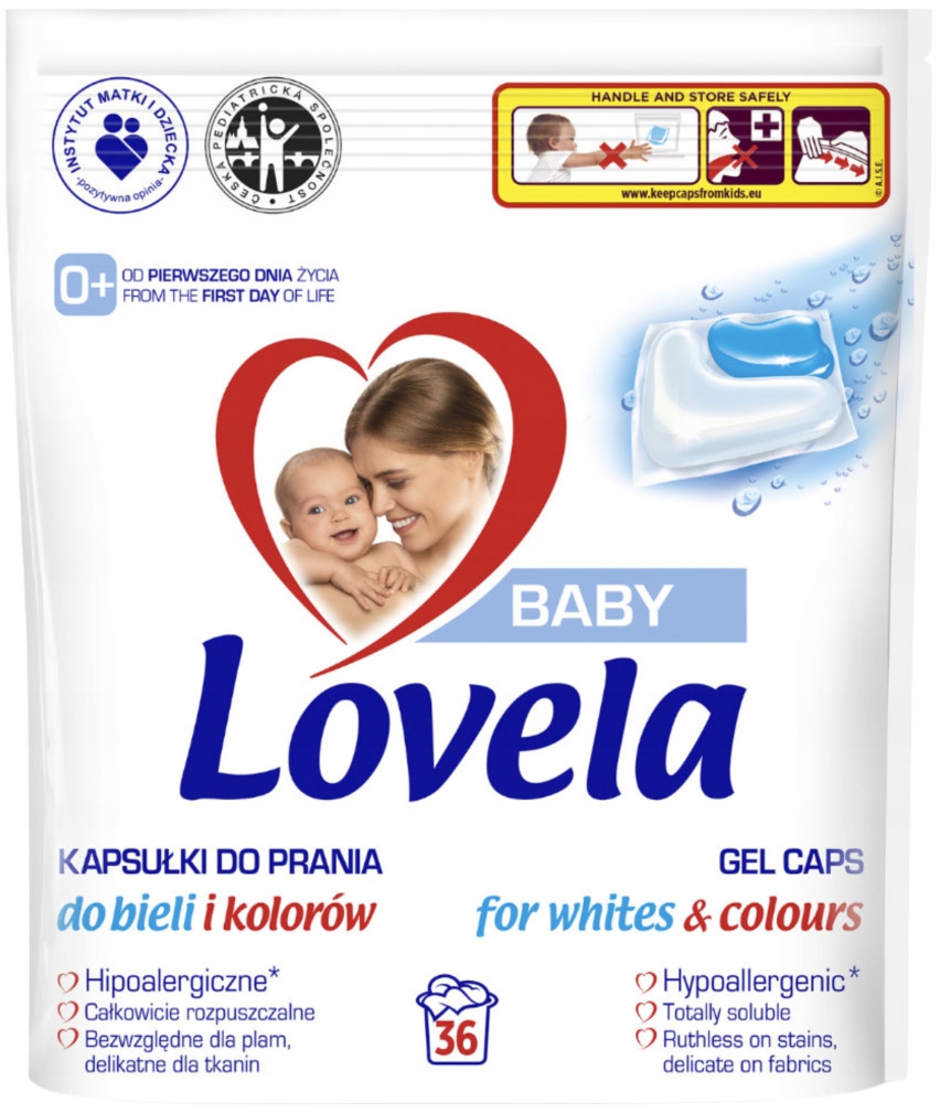 Bezpečné balení 36 kusů pracích kapslí Lovela Baby
