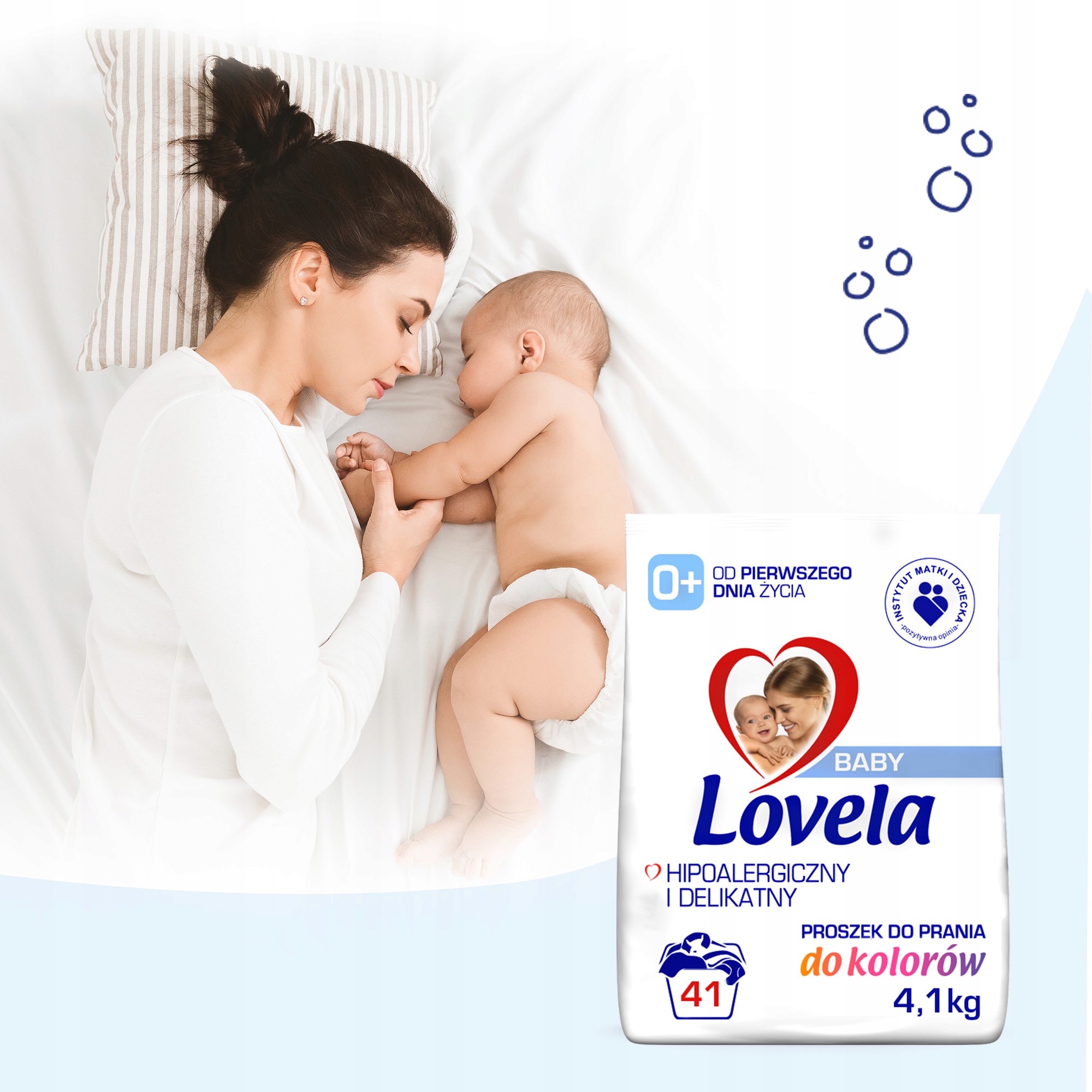 Složení pracího prášku Lovela Baby s minimalizovaným rizikem vzniku alergií