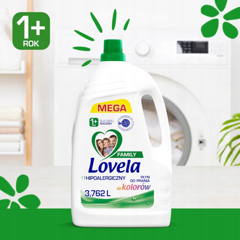 Lovela Family Hypoalergenní prací gel na barevné prádlo 3,762 l