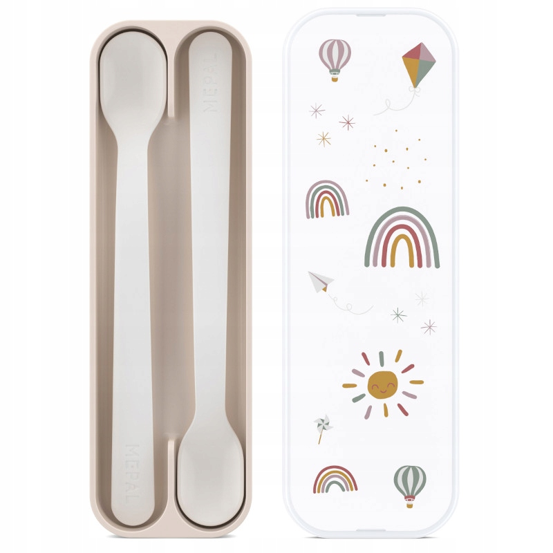 Detailní pohled na lžičky Mepal Mio Sunshine & Rainbow
