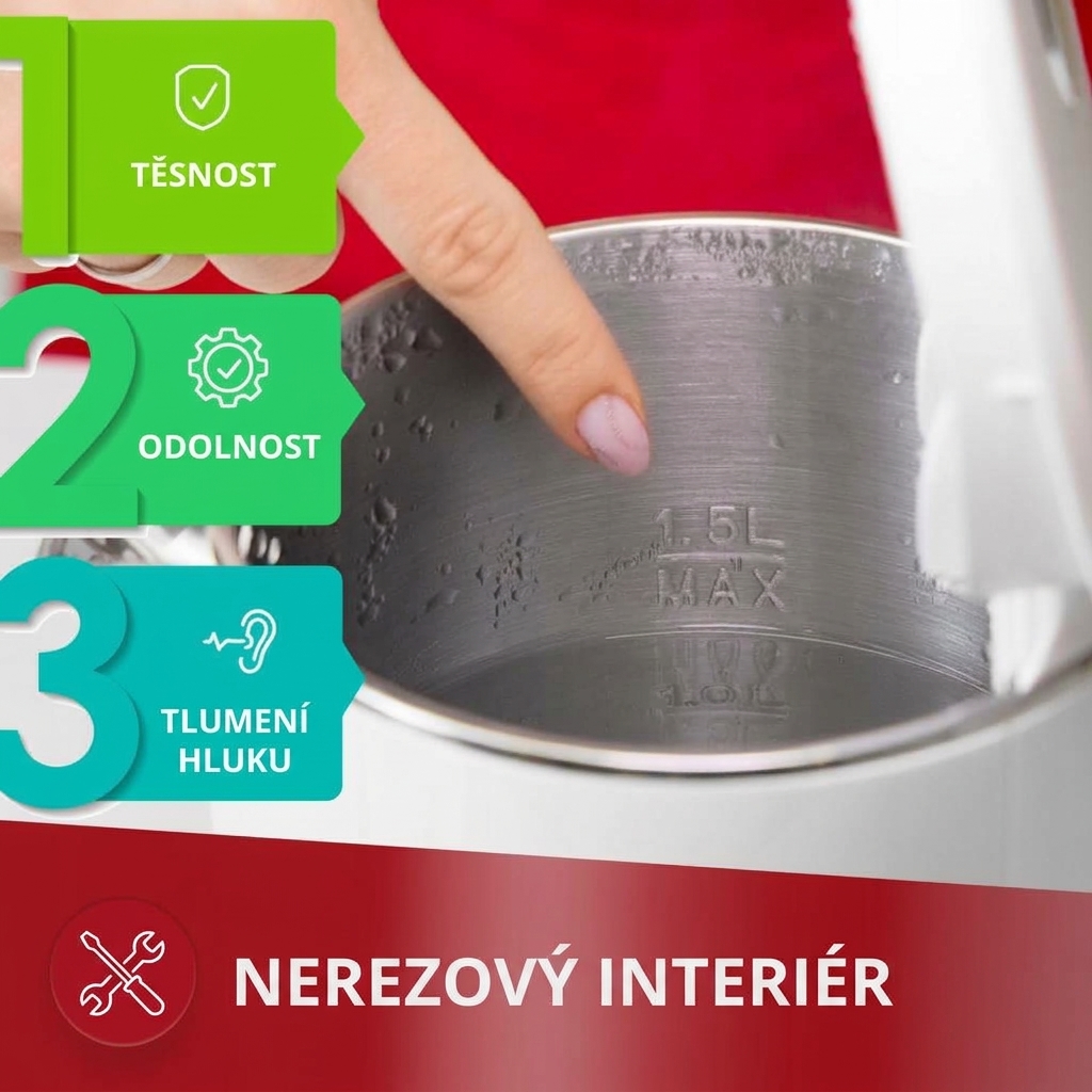 Bezpečný chladný povrch dvoustěnné konvice MPM MCZ-120