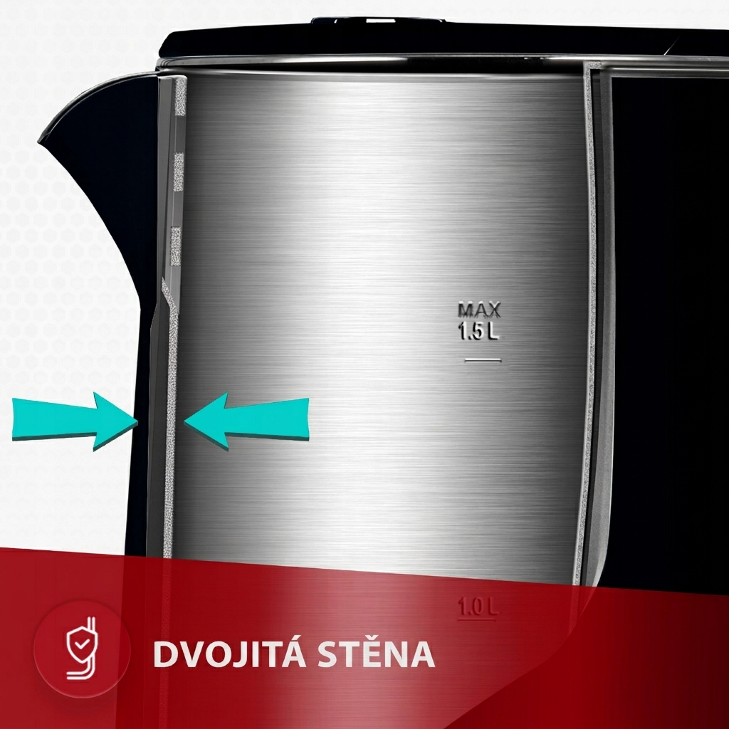 Značková konvice MPM MCZ-120/C v černém provedení