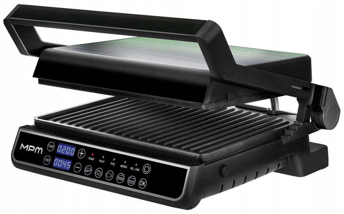 Elektrický gril MPM MGR-14M 2400 W - detail originálního balení a konstrukce