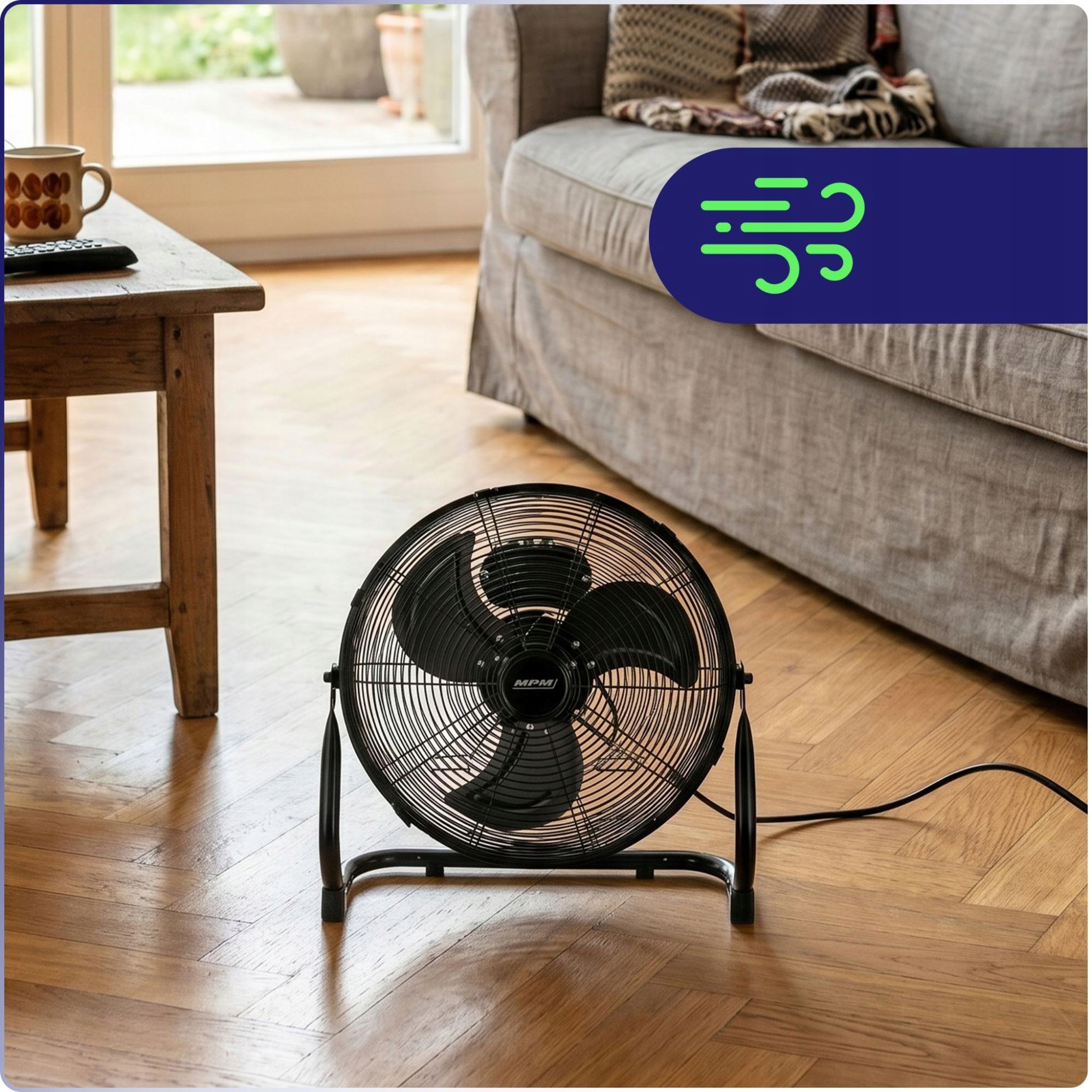 Mechanické přepínání rychlostí na zadní straně ventilátoru