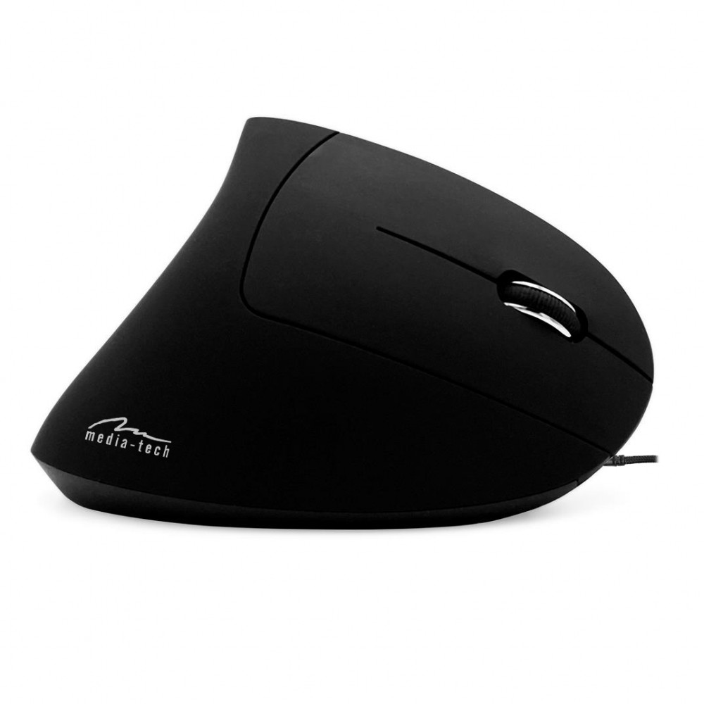 Pohled na ergonomicky tvarované tělo myši Media-tech Vertic MT1122