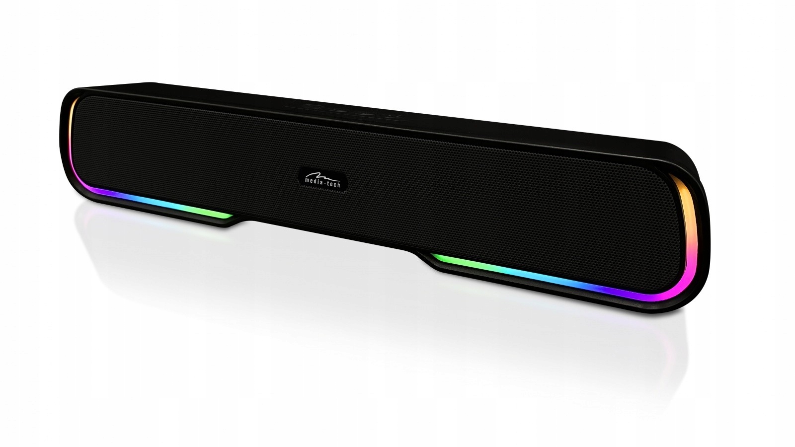 Elegantní černý bezdrátový soundbar Media-Tech PHANTOM BT MT3180 vhodný pod monitor i k televizi