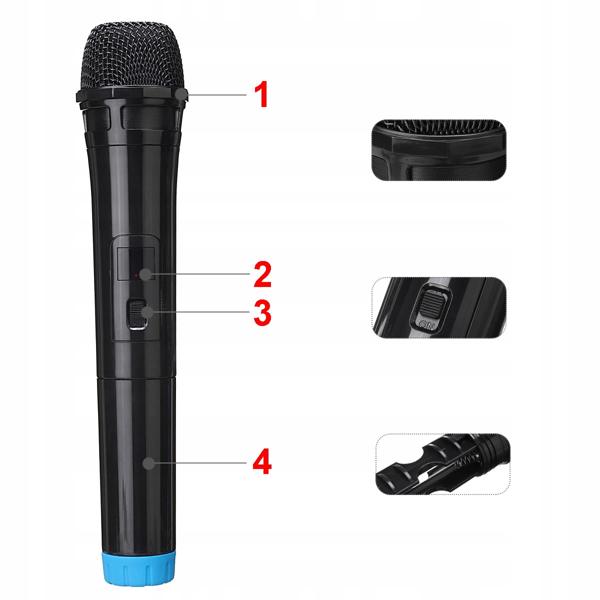 Detail ovládání a konstrukce mikrofonu Media-Tech Accent PRO MT395