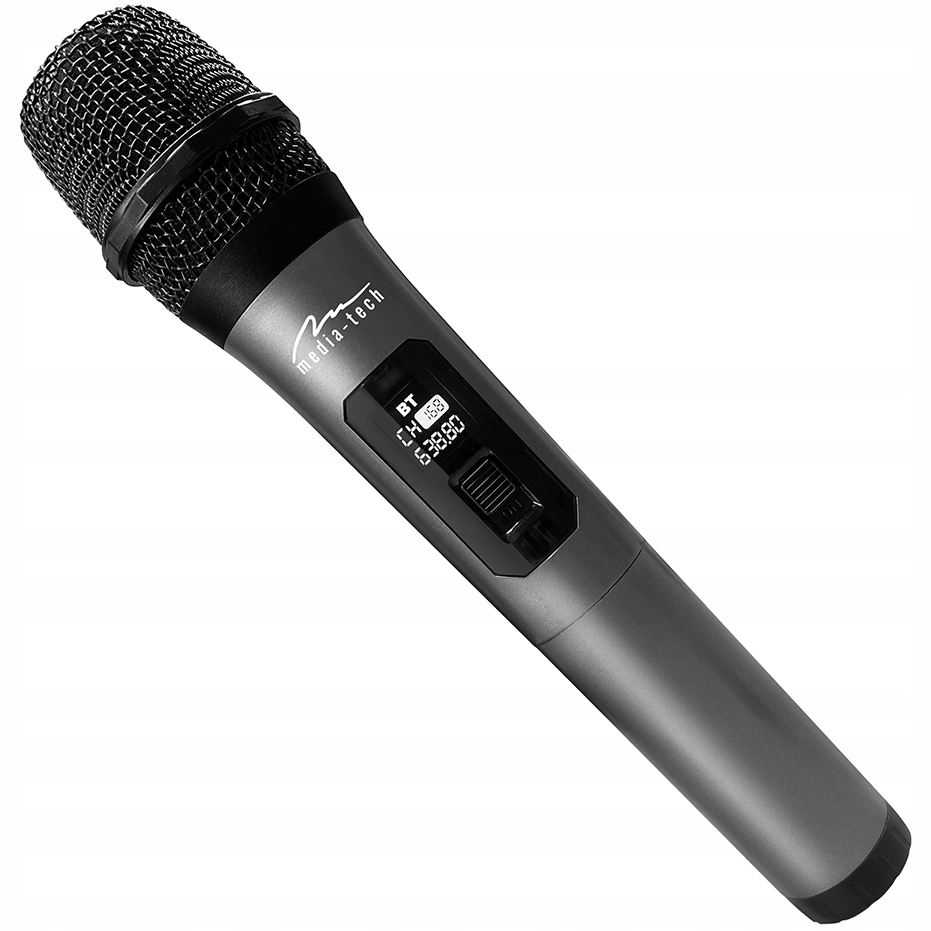 Bezdrátový mikrofon Media-Tech Mic Hero Wireless MT398 v černostříbrném provedení