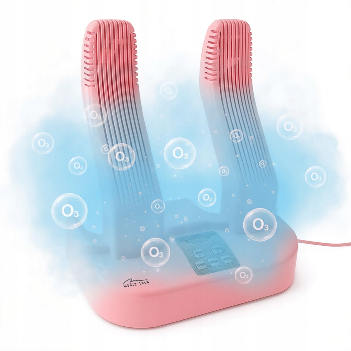 Media-Tech MT6507P Multi Ozone Dryer Sušička na boty růžová - hmotnost 1430 g