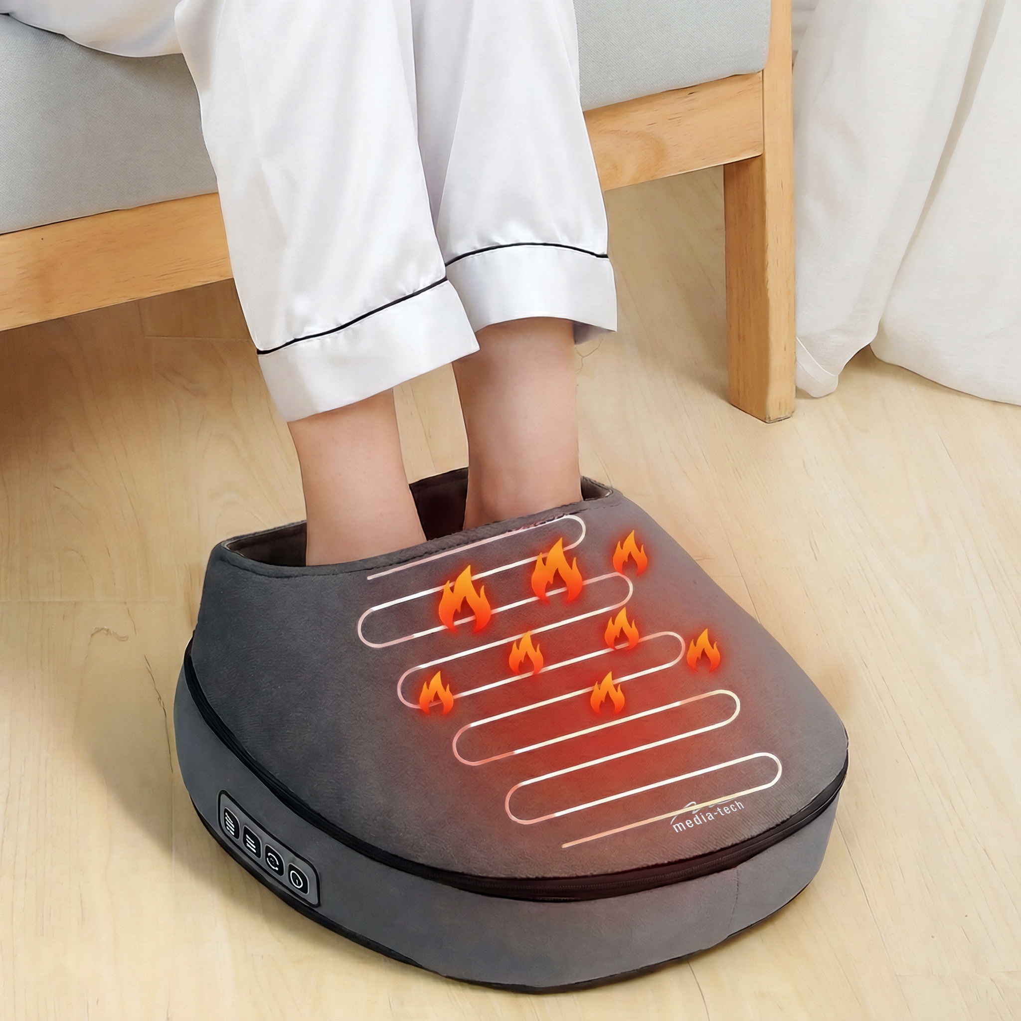 Masážní přístroj na nohy s funkcí vyhřívání Media-Tech Warming Feet Massager MT6541 - značka Media-Tech