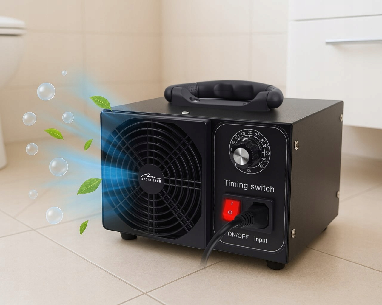 Media-Tech generátor ozonu pro dezinfekci a čištění vzduchu Ozone GE účinnost ozonátoru 60000 mg/h