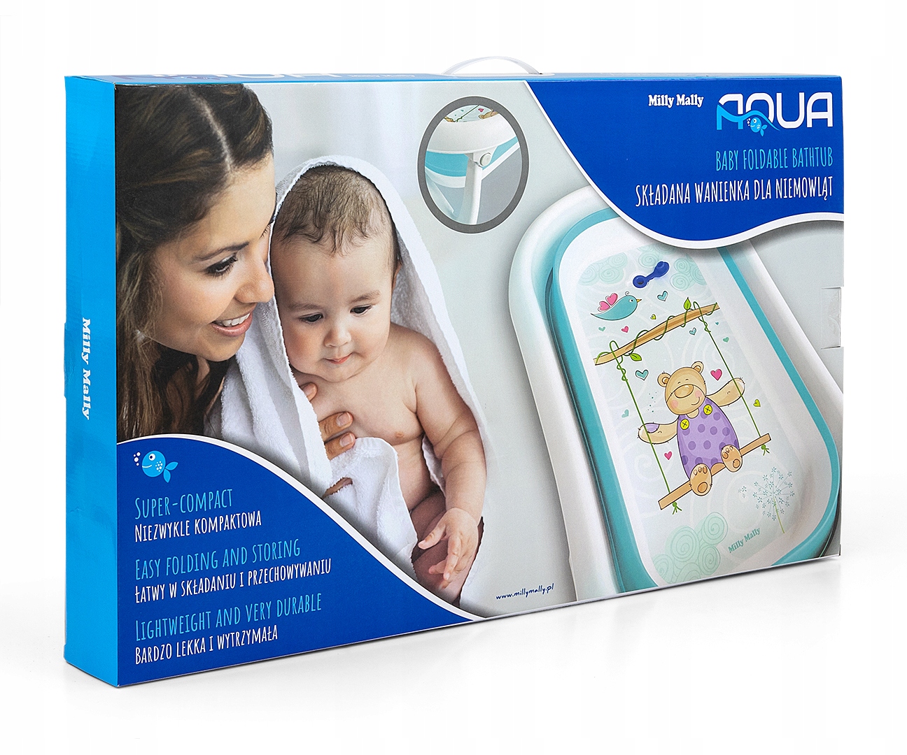 Certifikace a bezpečné nožičky vaničky Milly Mally Aqua