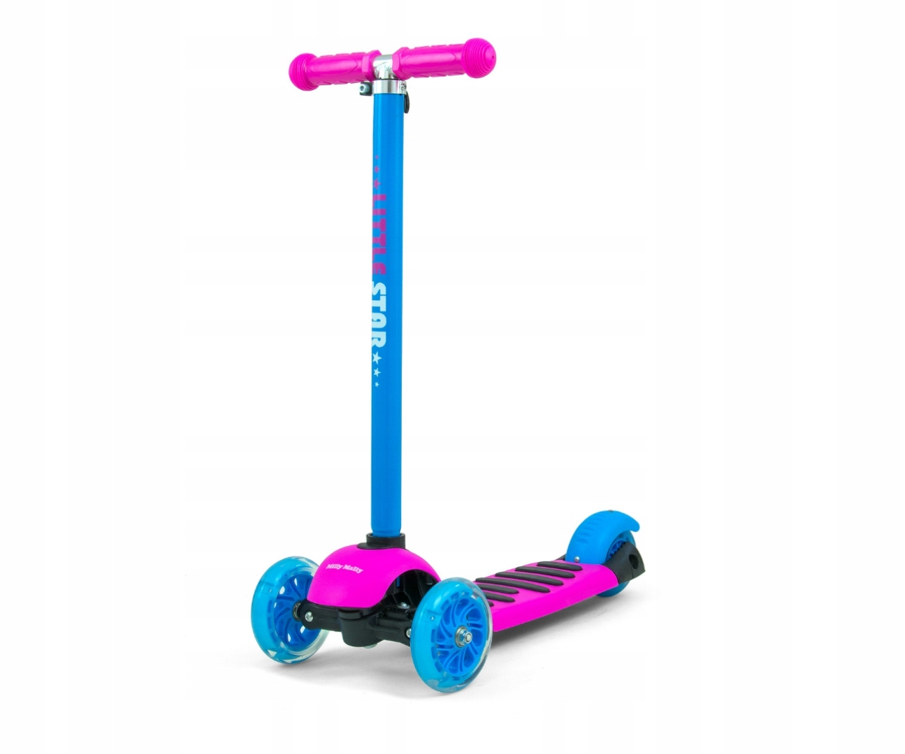Balanční tříkolová konstrukce odrážedla Milly Mally Scooter Little Star s tichými kolečky