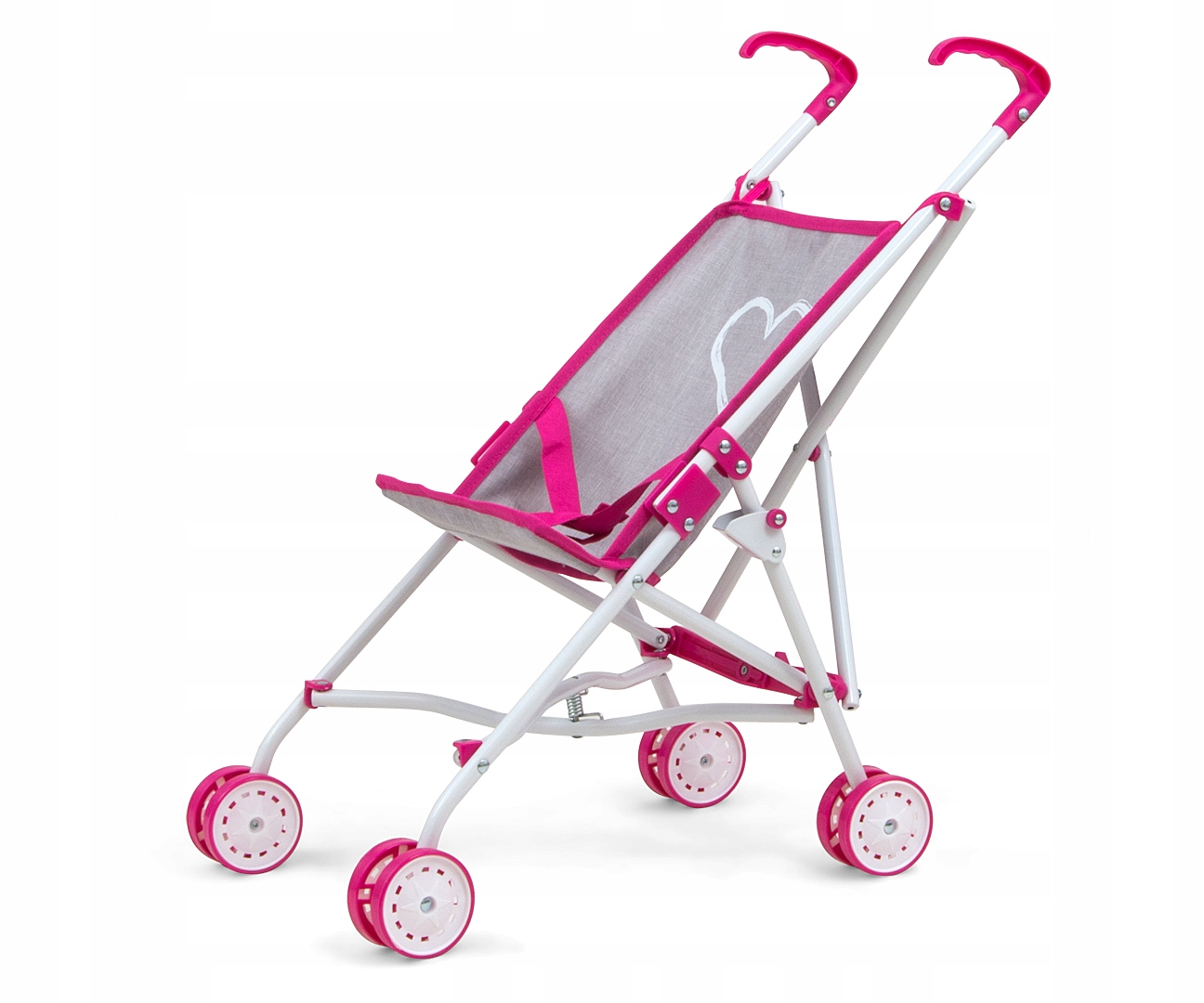 Golfový kočárek pro panenky Milly Mally Julia Prestige Pink s bezpečnostními pásy