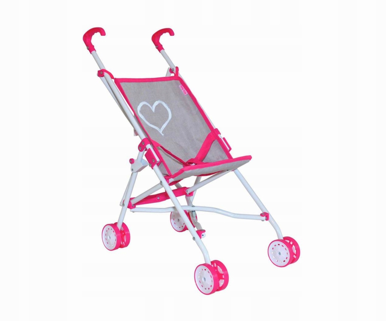 Růžovo-šedý sportovní kočárek pro panenky Milly Mally Julia Prestige Pink