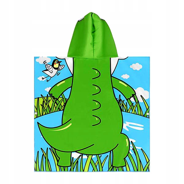 NILS NAR20 RUČNÍK PONČO CROCODILE Kryt S Kapucí pro děti do bazenu Délka dlouhá strana 120 cm NILS NAR20