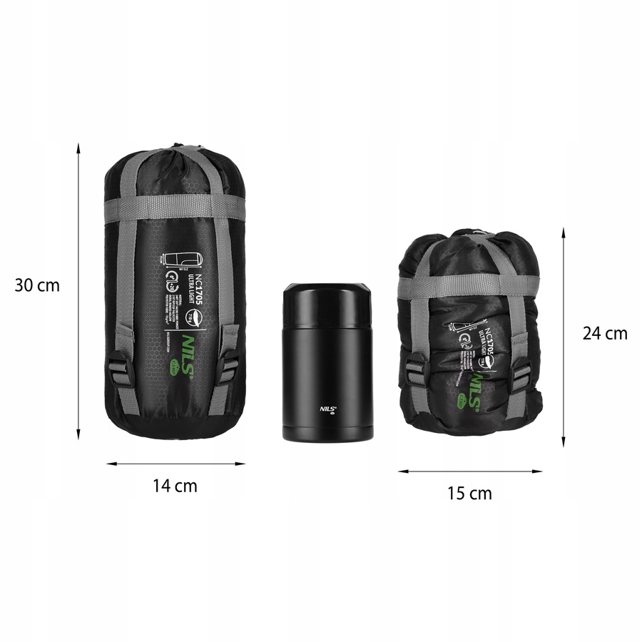 Turistický spací pytel Ultra Lehký Mumia S Kapucí Pod Stan 215 x 75 cm NILS NC1705 - další funkce a doplňky